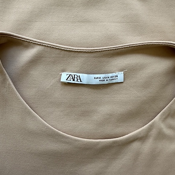 Zara Polyamide Halter Bodysuit - Beige - Picture 4 of 4